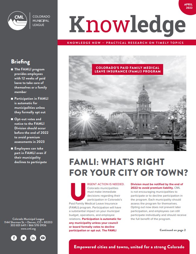 FAMLI Knowledge Now Cover